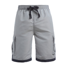 Load image into Gallery viewer, N90-T066LG (Gray solid, cargo pockets), Men Microfiber Swimtrunk
