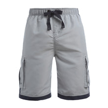 Load image into Gallery viewer, N90-T066LG (Gray solid, cargo pockets), Men Microfiber Swimtrunk