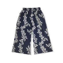 Load image into Gallery viewer, N91-P2519ML (Navy Maile Lei), Ladies 4-way stretch Palazzo Pants with Smock Waist
