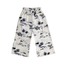 Load image into Gallery viewer, R91-P290 (White map), Ladies Rayon Palazzo Pants with Smock Waist
