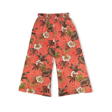 Load image into Gallery viewer, R91-P8459 (Brick floral), Ladies Rayon Palazzo Pants with Smock Waist
