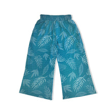 Load image into Gallery viewer, R91-P552 (Aqua leaf), Ladies Rayon Palazzo Pants with Smock Waist
