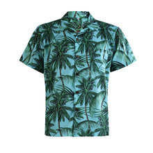 Load image into Gallery viewer, N90-AR23557/N90-TR23557 (Light Green Tree), Men (92% polyester + 8% spandex) Aloha Shirt/Shorts/Set
