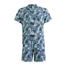 Load image into Gallery viewer, N90-AR23518/N90-TR23518 (Light Green Leaf), Men (92% polyester + 8% spandex) Aloha Shirt/Shorts/Set
