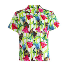 Load image into Gallery viewer, N90-AR2390/N90-TR2390 (Fruit-Lemon Green), Men (92% polyester + 8% spandex) Aloha Shirt/Shorts/Set

