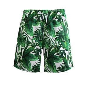 N90-AR23955/N90-TR23955 (Green Leaf), Men (92% polyester + 8% spandex) Aloha Shirt/Shorts/Set