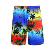 Load image into Gallery viewer, N90-AR23148/N90-TR23148 (Royal Blue Scenery), Men (92% polyester + 8% spandex) Aloha Shirt/Shorts/Set
