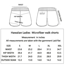 Load image into Gallery viewer, N91-W1198 (Navy solid with rainbow design), Ladies 100% Microfiber Walk Shorts
