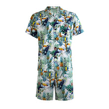 Load image into Gallery viewer, N90-AR23952/N90-TR23952 (White Bird), Men (92% polyester + 8% spandex)  Aloha Shirt/Shorts/Set
