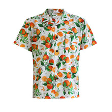 Load image into Gallery viewer, N90-AR23985/N90-TR23985 (White With Orange), Men (92% polyester + 8% spandex) Aloha Shirt/Shorts/Set
