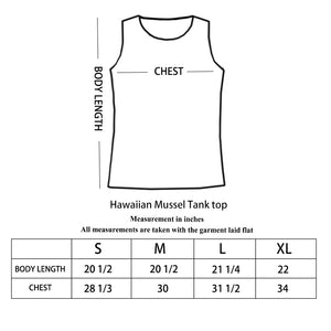 K9-MU511BH (Black Hawaii), 100% Knit Cotton Mussel Tank Top