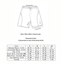 Load image into Gallery viewer, N50-T9955 (White background with Green floral), Boys Microfiber Swimtrunk
