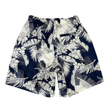 Load image into Gallery viewer, N90-T517 (Navy with cream floral), Men Cotton Swimtrunk
