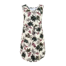 Load image into Gallery viewer, R91-D885 (Off White floral), Ladies Aloha Dress 100% Rayon
