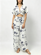 Load image into Gallery viewer, R91-TVNT290 (White map), Ladies 100% Rayon Twist-V-Neck matching Top
