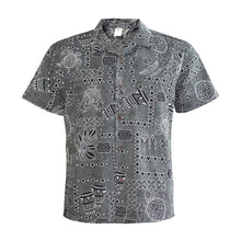 Load image into Gallery viewer, C90-A23509 (Gray turte), Men 100% Cotton Aloha Shirt

