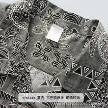 Load image into Gallery viewer, C90-A23509 (Gray turtle), Men 100% Cotton Aloha Shirt
