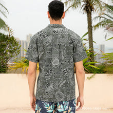 Load image into Gallery viewer, C90-A23509 (Gray turtle), Men 100% Cotton Aloha Shirt
