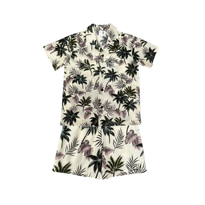 C20-CS517 (Off white floral), Boys Cotton Cabana Set
