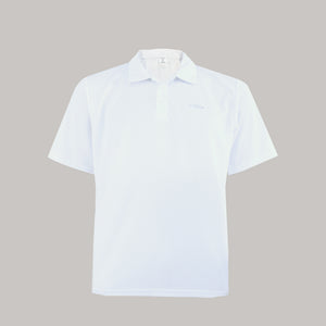 N90-P249S (White), Men Microfiber Breathable Knitted Aloha Polo Shirt