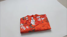 Load and play video in Gallery viewer, C90-A5409 (Salmon surf), Men 100% Cotton Aloha Shirt
