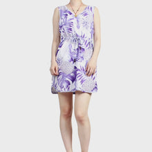 Load and play video in Gallery viewer, R91-D9936 (Pastel purple leaf), Ladies Aloha Dress 100% Rayon
