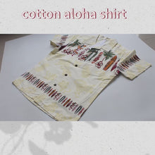 Load and play video in Gallery viewer, C90-A2884 (Yellow surfboard), Men 100% Cotton Aloha Shirt
