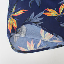 Load image into Gallery viewer, R91-D5124 (Navy bird of paradise), Ladies Aloha Dress 100% Rayon
