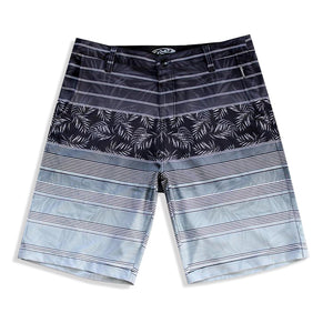 N90-S8069 (Monstera divide-onyx/grey), Men Submersible Shorts (4-way-stretch)
