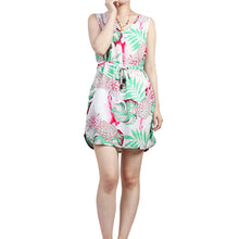 Load image into Gallery viewer, R91-D9945 (Pastel pink leaf), Ladies Aloha Dress 100% Rayon
