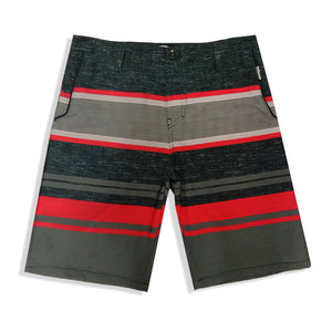 N90-S5064 (Delta bands-black/red), Men Submersible Shorts (4-way stretch)