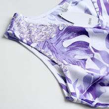 Load image into Gallery viewer, R91-D9936 (Pastel purple leaf), Ladies Aloha Dress 100% Rayon
