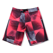 Load image into Gallery viewer, N90-B8406 (Quad sequence-rouge/grey), Men Microfiber Boardshort- (4-way stretch) - one pocket
