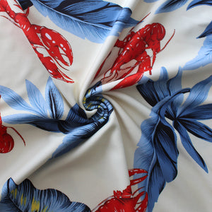 N90-P22724 (Beige lobster), Men Microfiber Breathable Knitted Aloha Polo Shirt