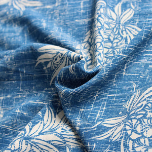 R91-D527 (Vintage blue pineapple), Ladies Aloha Dress 100% Rayon