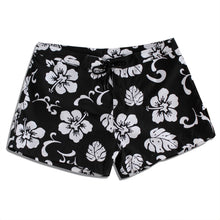 Load image into Gallery viewer, N91-B111B (Black floral), Ladies Microfiber boardshort
