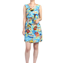 Load image into Gallery viewer, R91-D9257 (Blue paradise), Ladies Aloha Dress 100% Rayon
