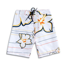Load image into Gallery viewer, N20-B891 (White with navy/orange contour), Boys Microfiber Boardshort
