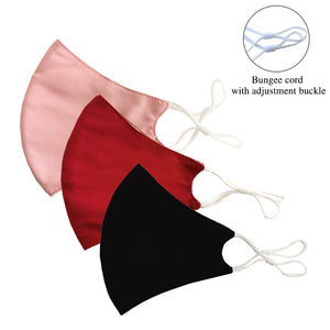 Face Mask (Made with breathable poly/cotton) with adjustable bungee buckle