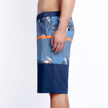 Load image into Gallery viewer, N90-S6222 (Verdant band-blue/steel), Men Submersible Shorts (4-way stretch)
