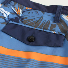 Load image into Gallery viewer, N90-S6222 (Verdant band-blue/steel), Men Submersible Shorts (4-way stretch)
