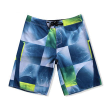 Load image into Gallery viewer, N90-B8118 (Quad sequence-navy/lime), Men Microfiber Boardshort- (4-way stretch) - one pocket
