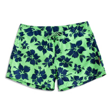Load image into Gallery viewer, N91-B851 (Green floral), Ladies Microfiber boardshort
