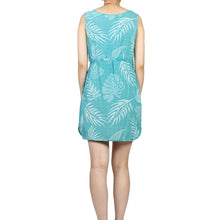 Load image into Gallery viewer, R91-D552 (Aqua leaf), Ladies Aloha Dress 100% Rayon
