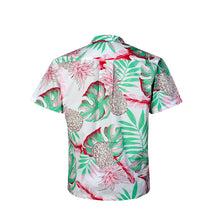 Load image into Gallery viewer, C90-A9945 (Pastel pink leaf), Men 100% Cotton Aloha Shirt
