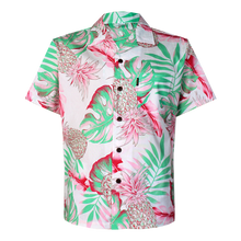 Load image into Gallery viewer, C90-A9945 (Pastel pink leaf), Men 100% Cotton Aloha Shirt
