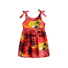 Load image into Gallery viewer, C21-GD067/C51-GD066 (Red sunset), Girls Cotton Sundress
