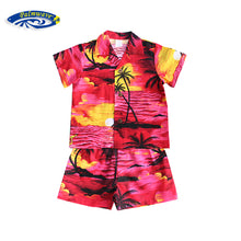 Load image into Gallery viewer, C20-CS066 (Red sunset), Boys Cotton Cabana Set
