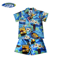 Load image into Gallery viewer, C20-CS9257 (Blue paradise), Boys Cotton Cabana Set
