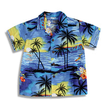 Load image into Gallery viewer, C50-A064 (Blue scenery), Boys Cotton Aloha shirt
